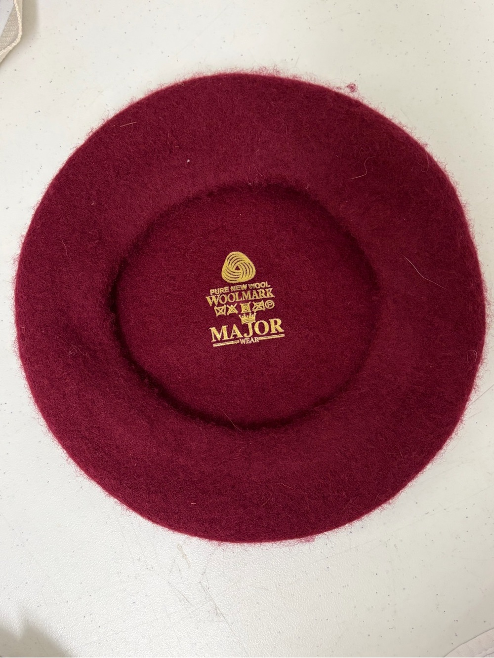 MAJOR Wine Red Wool Beret - Classic Women's French Hat
